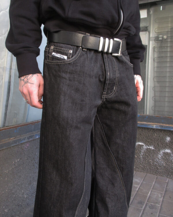 REWORKED BLACK JEANS - PIECE 354 - Image 3
