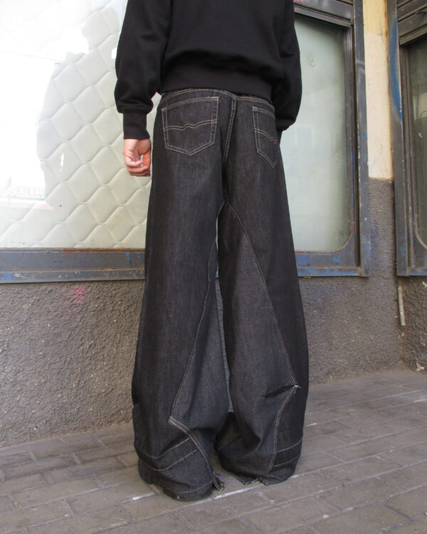 REWORKED BLACK JEANS - PIECE 354 - Image 2