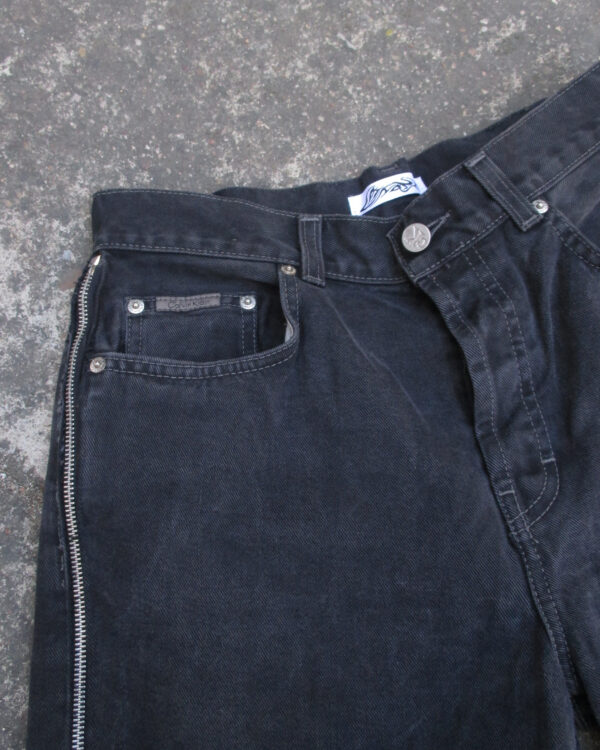 BLACK ZIPPERED JEANS -  PIECE 388 - Image 3