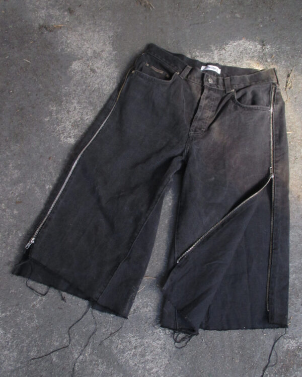 BLACK ZIPPERED JEANS -  PIECE 388 - Image 5