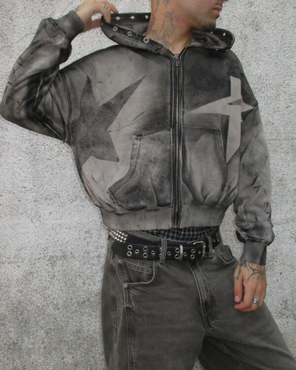 TEXTURED STARTS HOODIE - PIECE 394 - Image 4