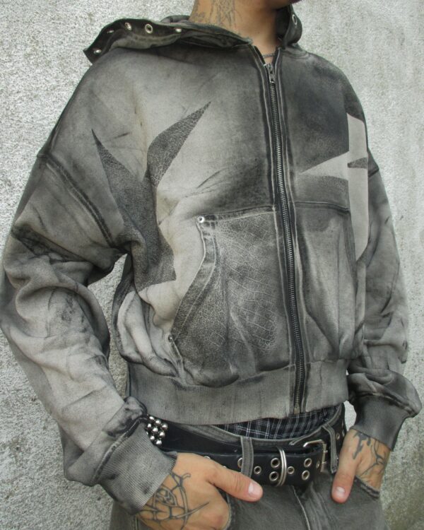 TEXTURED STARTS HOODIE - PIECE 394 - Image 2