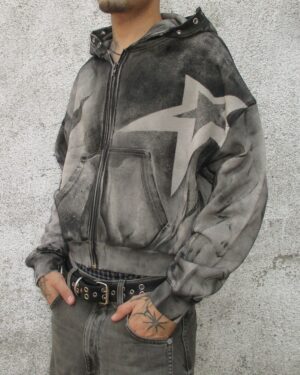 TEXTURED STARTS HOODIE - PIECE 394