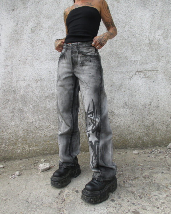 TRASHY TRIBAL JEANS - PIECE 397 - Image 2