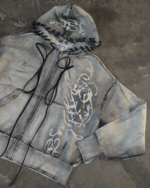 Y2K DISTRESSED HOODIE - PIECE 476